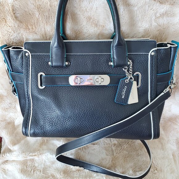 AUTHENTIC COACH COLLECTION NOW ON POSHMARK! $600 Coach Edgestain Swagger 27 - Picture 1 of 9